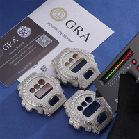 Bijoux de luxe Hip Hop Gshock, montre en argent sterling 925 sertie de diamants Moissanite VVS, lunette pour GW6900-1