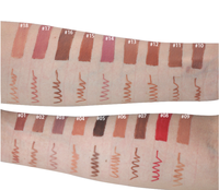 Kit Lèvres Maquillage Végane Marque Blanche, Kit Complet Rouge à Lèvres et Gloss avec Crayon Nude