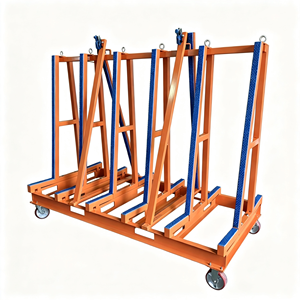 Carretilla de Plataforma de Acero Tipo A de 120x75cm, Capacidad de Carga de 1500kg, Plataforma de 3.5cm de Grosor, Ruedas con Núcleo de Hierro de 8 Pulgadas, Barandillas Extraíbles para Uso en Almacenes - Product Image 2