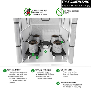 <span class=keywords><strong>Équipement</strong></span> d'irrigation hydroponique Bac de drainage de 15,5 pouces Bac de drainage <span class=keywords><strong>pour</strong></span> la vente en gros - Product Image 4