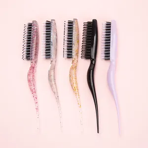 Factory Custom New Pointed Tail Hair Comb Fluffy Shape Pointed Tail Beauty Hippocampus design Hair Fluffy Hair Comb