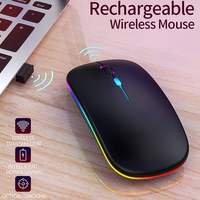 Accessoires informatiques Souris sans fil Mini souris ultra-fine et rechargeable Type C Souris sans fil Bluetooth pour ordinateur