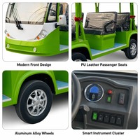 Voiturette touristique électrique 14 places à toit ouvert pour hôtels, parcs et sites touristiques, couleur personnalisable, usine OEM, 30 km/h, autonomie 100-130 km