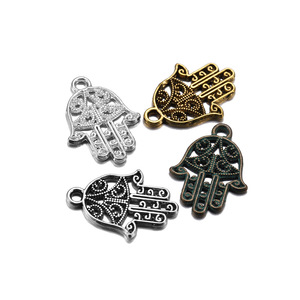 Colgante de palma hueco de aleación 21x15mm en plata antigua, oro y bronce para accesorios de joyería DIY, pulseras y collares - Product Image 2