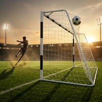 But de football pliable en acier durable IUNNDS 300x200x90cm pour usage extérieur, jardin et maison