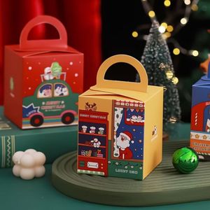 Custom Christmas Treat <b>Boxes</b> OEM Printed Folding Paper Box With Die Cut Handle Wholesale Vietnam Manufacturer Factory Sell - Product Image 5