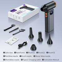 Souffleur d'air électrique turbo 180W rechargeable pour le nettoyage des ordinateurs et des voitures, avec logo personnalisé, vente en gros
