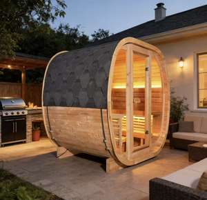 Sauna de vapor cuadrada de bajo consumo para mejorar la función inmunológica, sauna de madera maciza de fácil montaje para la recuperación de la fatiga muscular - Product Image 1