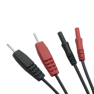 Fabrika özel fizyoterapi kablosu 2.0mm yuvarlak tüp sonu SR çift 2.0mm elektrot Pin kurşun tel terapi kablosu - Product Image 2