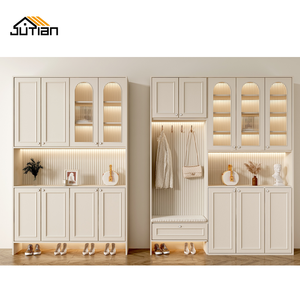 ארון נעליים מודרני ארון אחסון נעליים מאחורי קיר דלת קיר רכוב במסדרון דק אולטרה דק - Product Image 4