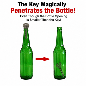 Clé Magique Traversant la Bouteille : <span class=keywords><strong>Illusion</strong></span> de Close-up, Accessoire de Magie en Acier Inoxydable pour Magiciens - Product Image 1