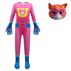 Costume de cosplay de chat super-héros de dessin animé, nouvelle conception, vente chaude 2024, pour enfant garçon, Halloween, chaton - Product Image 2