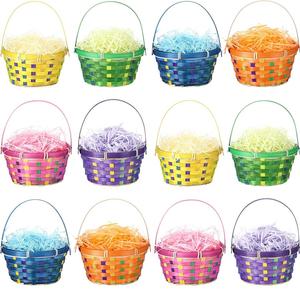 Fabrik preis Bambus korb mit Griff Raffia Papier Gras Holz halter Obst runder Bambus Ei Rattan Korb aus <span class=keywords><strong>China</strong></span> - Product Image 1