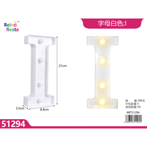 Luce a LED bianca "i" per decorazioni per la casa ed eventi prodotto di illuminazione decorativa - Product Image 1