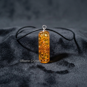 Auténtico Colgante de Orgón de Ágata de Cristal para Sanación Reiki, Estilo Antiguo, Tallado y Grabado, Rectangular, Decoración para el Hogar - Product Image 3