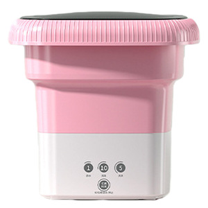 Lavadora Portátil Plegable de un Solo Tambor con Enchufe Estadounidense, Ultrasónica, para Baño, Hogar y Viajes, Mini, de Plástico, 12 Litros - Product Image 1