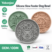 Gamelle interactive anti-glouton en silicone pour chien et chat, tapis de léchage d'enrichissement pour animaux, puzzle interactif, écologique, durable, qualité alimentaire