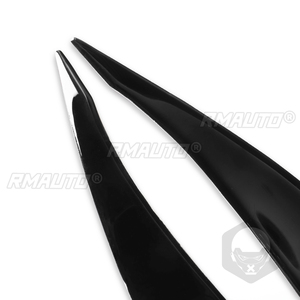 ฝาครอบตกแต่งขอบไฟหน้าสีดำ 1 คู่ สำหรับ Hyundai Elantra ปี 2016 2017 2018 สติ๊กเกอร์ติดขอบไฟหน้า - Product Image 4
