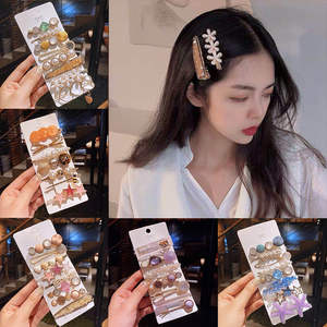 Presilhas de cabelo acrílicas para mulheres e meninas, presilhas de cabelo com laços de flores e acessórios para cabelo, conjunto com 8 peças por atacado - Product Image 6