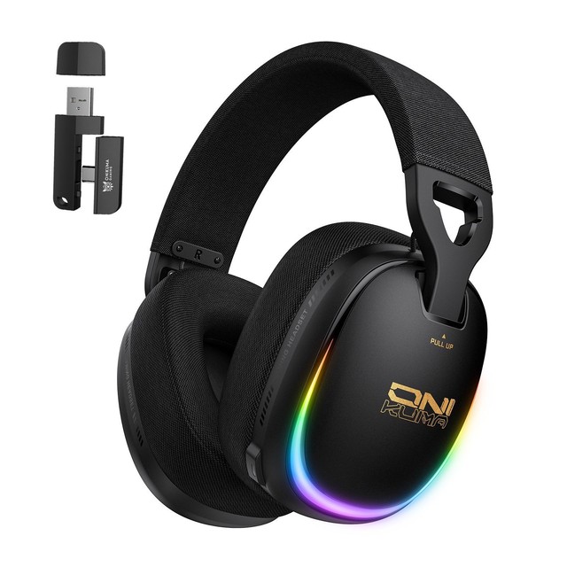ONIKUMA GT805 Quad-Mode Wireless Gaming Headset 2.4G BT5.4 Over-Ear Headphone with ENC Mic 60H Playtime for PC PS5