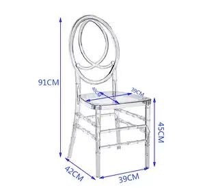 Chaises de mariage chaiviari en plastique à prix bas, promotion de sortie d'hôtel, ballon à dos x, chaises de phénix en résine transparente, à vendre