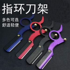 Maquinilla de Afeitar Manual de Acero Inoxidable con Anillo Único y Cuchillas Reemplazables para Afeitar la Cara y Depilación Masculina - Product Image 1