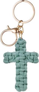 Llavero Cruzado Tejido a Mano Estilo Bohemio, Accesorios para Coche, Colgante Suave para Bolsa, Regalo - Product Image 5