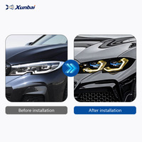 Bloc optique avant pour BMW Série 3 G20 2019-2026, style M en forme de cuillère, lentille bicolore DRL, pièce de lampe automobile pour modification et mise à niveau