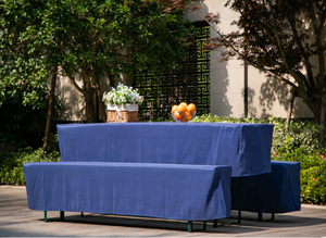 Couverture de <span class=keywords><strong>table</strong></span> de banc de bière en polyester de <span class=keywords><strong>jardin</strong></span> pour mariage de fête - Product Image 4