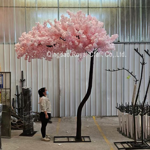 ต้นซากุระประดิษฐ์ขนาดใหญ่สีชมพูขาว ทำจากผ้าไหมเทียม สำหรับตกแต่งงานแต่งงาน - Product Image 2