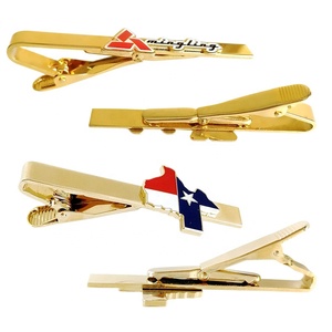 Personalised Gold Plated Brass Metal Tie <strong>Clips</strong> Engraved Custom Logo Tie Bars Wholesale Tie Pin with Chain Mens <strong>Collar</strong> <strong>Clip</strong> - Product Image 2