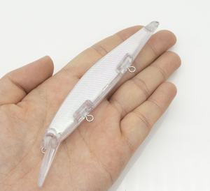 Leurre de pêche non peint, Crankbait vierge, leurre méné artificiel, corps d'appât 5 pouces 2/5 OZ 8286 # CN;JIA Fine 6MM 10 - Product Image 2