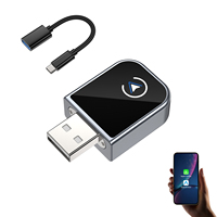 Adaptador automático inalámbrico CarPlay y Android 2 en 1, convierte el adaptador Bluetooth 5,0 con cable a CarPlay inalámbrico con Plug and Play a la vez