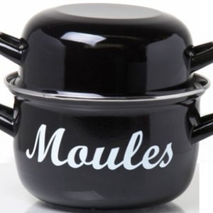 18cm European Enamel Seafood &amp; <strong>Mussel</strong> Soup <strong>Pot</strong> with Glass Lid Induction Compatible Single Bottom for Gas Stoves - Product Image 3