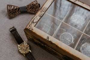 Caja de reloj de madera Premium para 8 relojes con patrón de Lichtenberg Diseño minimalista hecho a mano Único Natural Elegante - Product Image 3