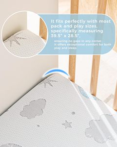 Nén thoáng khí giá rẻ nhất bé chơi làm mát playpen Toddler Giường cũi matress gói và chơi bọt nệm cho cũi trẻ em - Product Image 6
