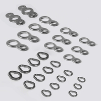 Connecteur de leurre de pêche Haikewei, anneau d'étanchéité en acier inoxydable, monobloc sans soudure, composant de pêche en forme de poire
