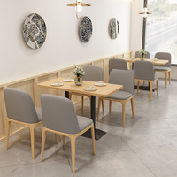 Ensembles de mobilier de restaurant commercial moderne : banquettes en bois, tables à manger, bancs rembourrés pour cafés, salons de thé et hôtels