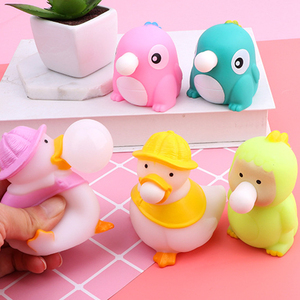 ของเล่นบีบคลายเครียดรูปสัตว์ตลกๆ เป่าฟองสบู่ บรรเทาความเครียด - Product Image 3