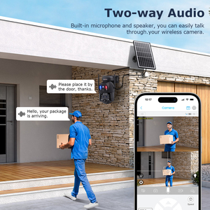 15x Zoom 3 ống kính Wifi năng lượng mặt trời Máy ảnh ngoài trời IP65 6W 12000mAh báo động đẩy máy ảnh toàn cảnh góc rộng theo dõi con người Camera An Ninh - Product Image 5