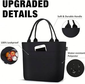 Adult Leak-Proof Polyester Handle Shopping Bags Insulated Lunch Bags for Daily Life Custom Accept Design Cooler Bags for Works - Product Image 3