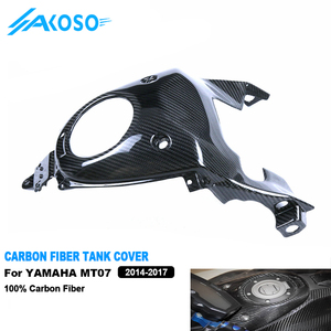 AKOSO 100% Carénages de moto en fibre de carbone sec Accessoires Couvercle de réservoir d'essence supérieur pour <span class=keywords><strong>Yamaha</strong></span> MT07 <span class=keywords><strong>MT</strong></span>-<span class=keywords><strong>07</strong></span> 2014-2017 - Product Image 1
