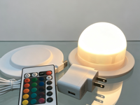 Insert LED sans fil pour base de meubles en acrylique lumineux, batterie rechargeable, télécommande, étanche