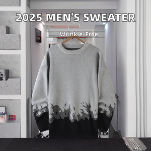 Pull tricoté décontracté à manches longues pour homme 2025 – Chaud, ample et anti-rétrécissement – Essentiel pour l'automne – Marque Brandour Apparels - Product Image 2