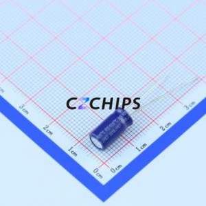 Condensateur électrolytique en aluminium à montage traversant ERS1VM101E12OT, composant à montage traversant THT, D6.3xL12mm 100uF 20% 35V 2.5mm - Product Image 2