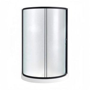 Oumeiga 90X90X195 cm Écran de <span class=keywords><strong>douche</strong></span> arrondi sans cadre Quadrant Cabines de <span class=keywords><strong>douche</strong></span> 900mm pour installation en coin - Product Image 6