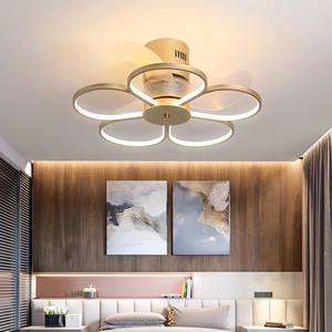 <30dB Ultra Quiet <b>Ceiling</b> <b>Fan</b> with Petal Design, Smart APP/Remote Control, 6-Speed Dimmable <b>LED</b>, Energy Saving DC Motor - Product Image 2