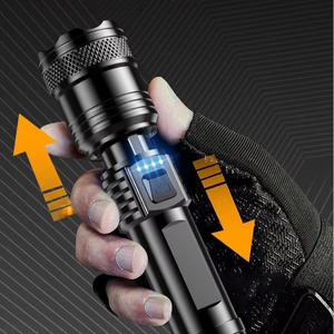 Linternas LED Potentes al por Mayor, Luz Táctica Ultrabrillante, Focos de Emergencia Telescópicos con Batería - Product Image 3