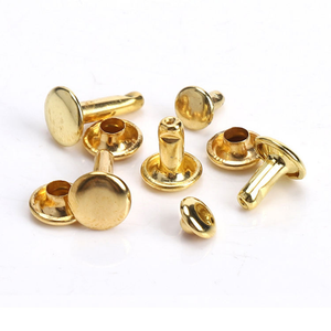 Rivets en laiton massif de différentes tailles, 8 mm et 10 mm de large, pour anneaux de sangle de sac, plaqués or, design écologique et tendance - Product Image 1