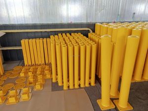 عمود حماية فولاذي شائع، مثبت على السطح، لسلامة مواقف السيارات، بقاعدة مربعة، مثبت بالبراغي، على الطراز الأسترالي، مضاد للتصادم - Product Image 6